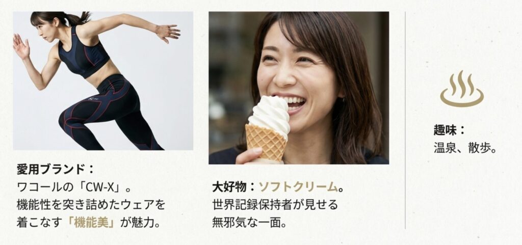CW-Xを愛用する健康的な私服姿と機能美