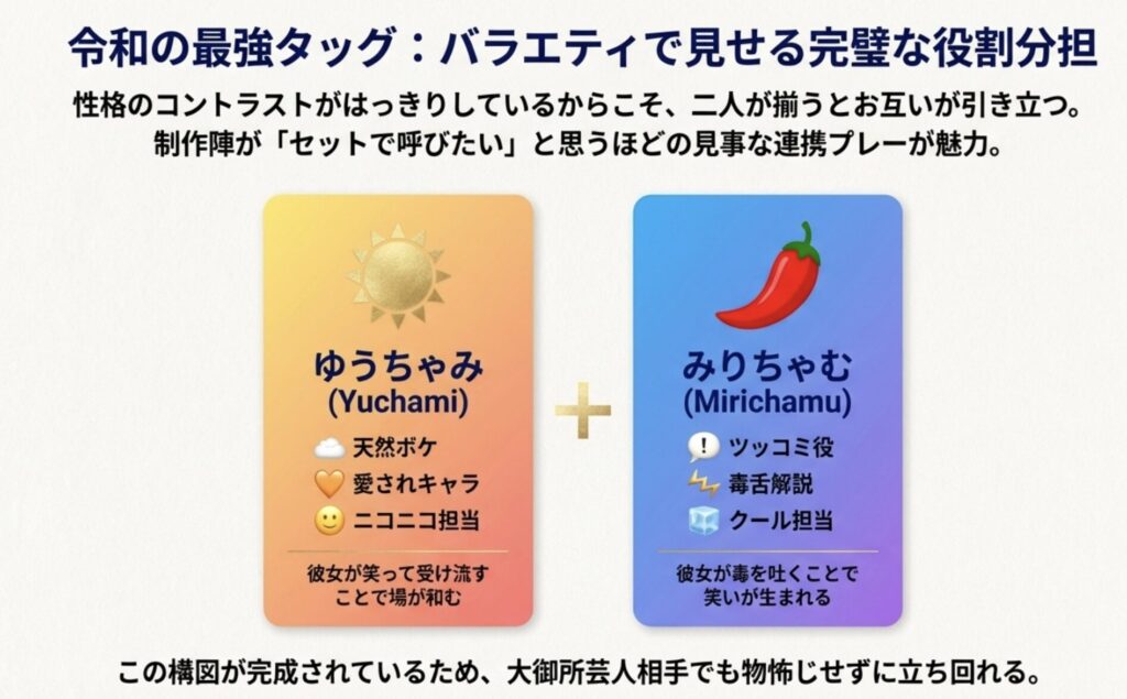 バラエティ番組での共演と役割