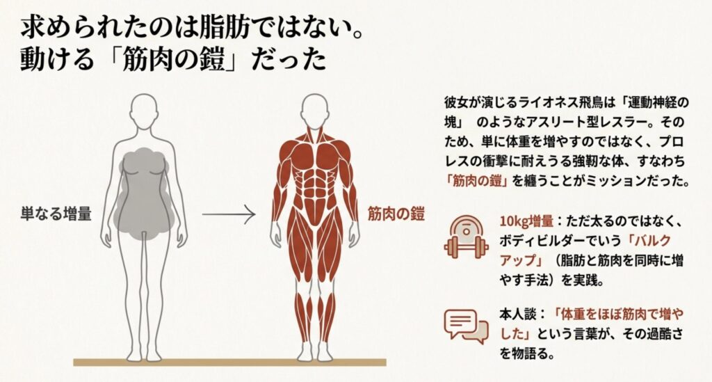 剛力彩芽のプロレス役作りと体重増量の全貌