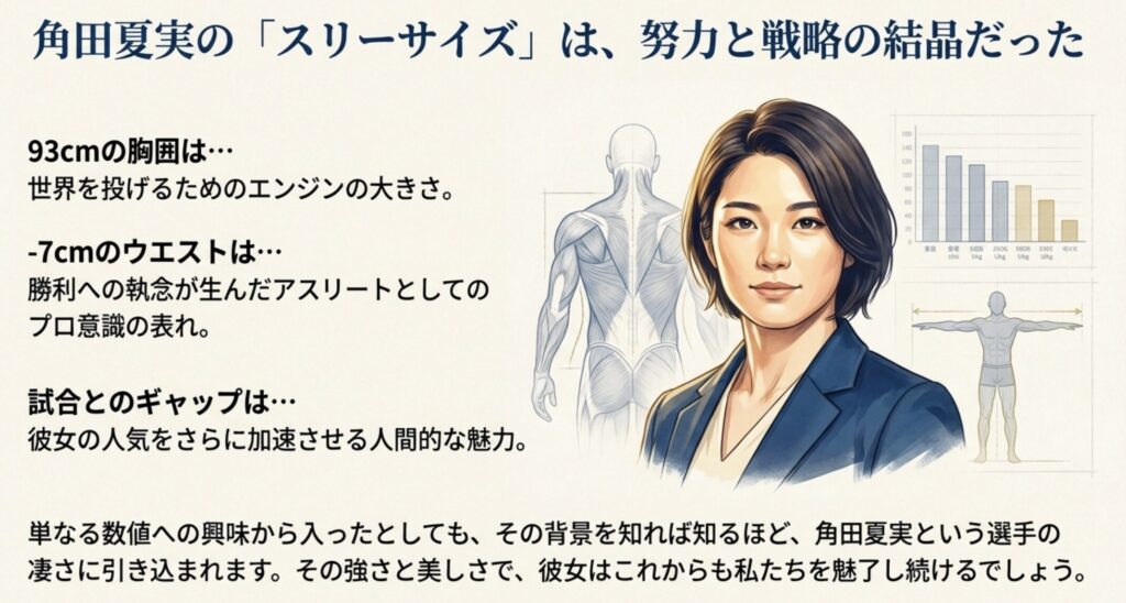 角田夏実のスリーサイズは努力の結晶だった