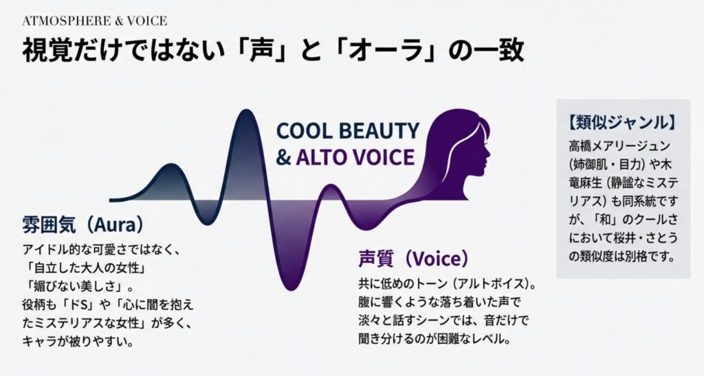 クールな雰囲気や声質の類似性