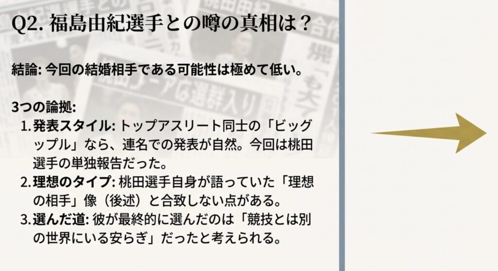 妻は一般女性？福島由紀との噂と真相