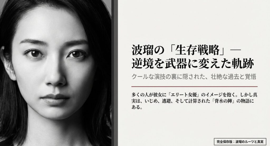 波留の学歴と出身校の真実