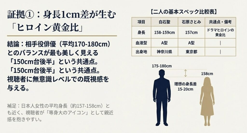 身長が1cmしか違わない共通点