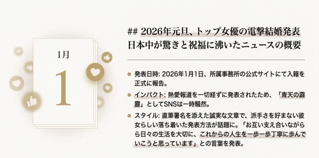 長澤まさみの年齢や結婚に関する発表の全貌