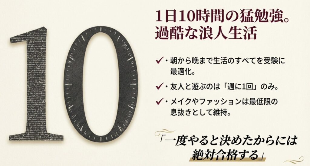 1日10時間の猛勉強！浪人時代の勉強法と生活習慣