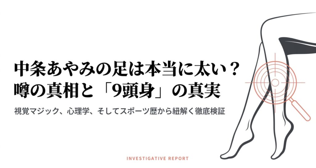 なぜ中条あやみの脚は太いと噂されるのか