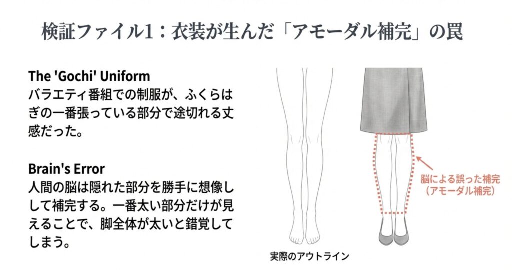 ゴチ出演時の制服衣装が与える視覚的錯覚