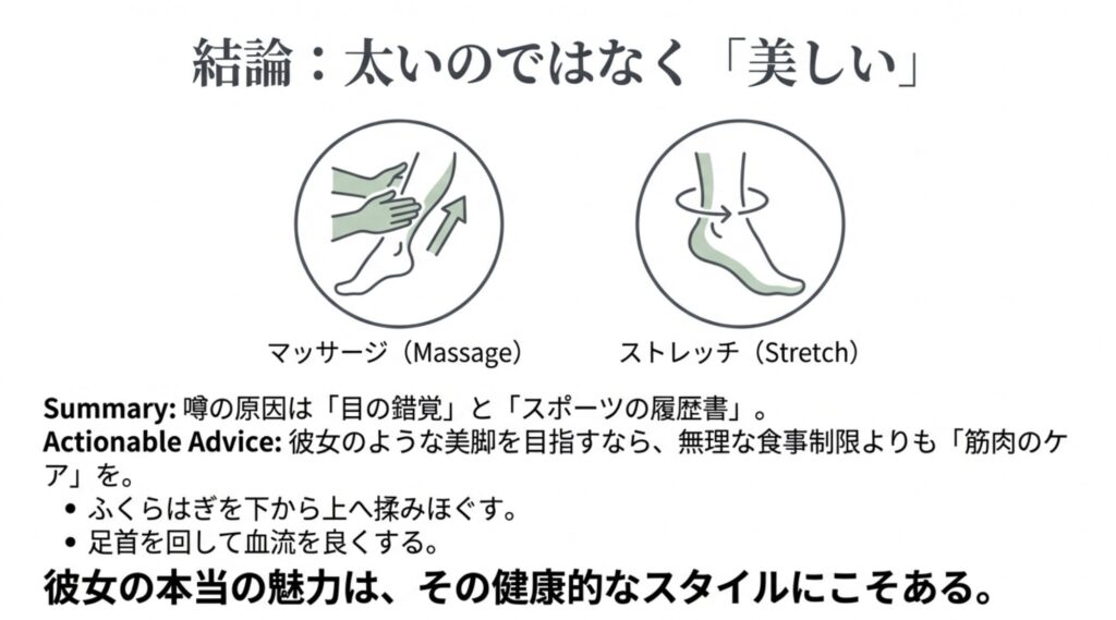 中条あやみの脚は太いのかについての総括