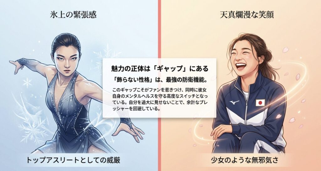 天真爛漫で飾らない笑顔の評判