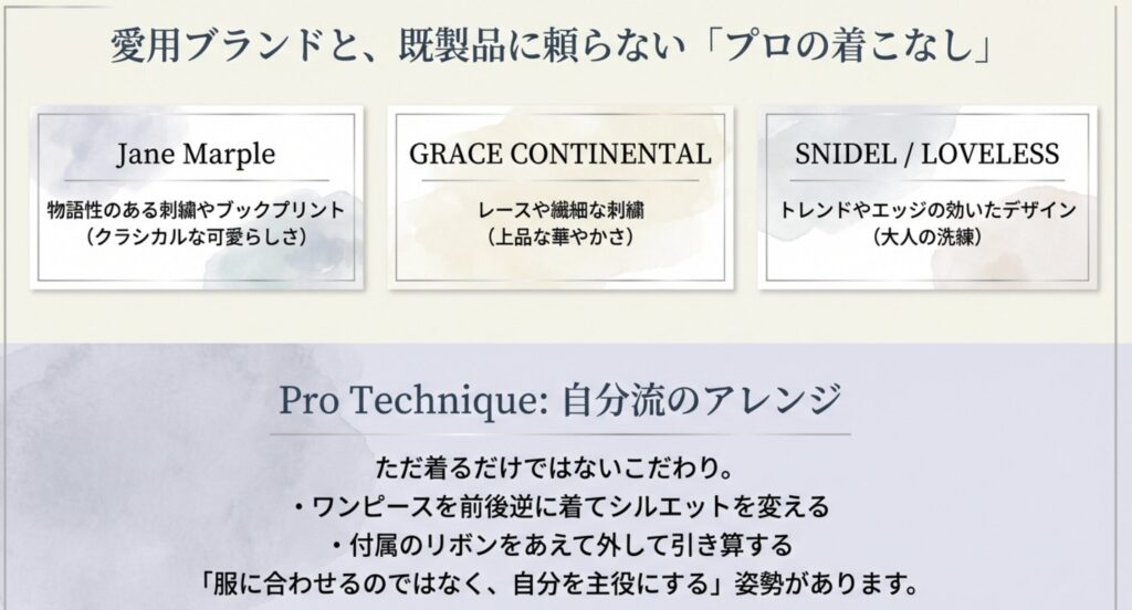 既製品を自分流にアレンジする着こなしのこだわり