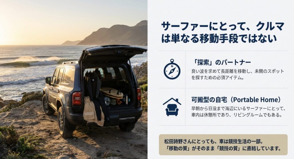 松田詩野の車移動とこだわりの愛車