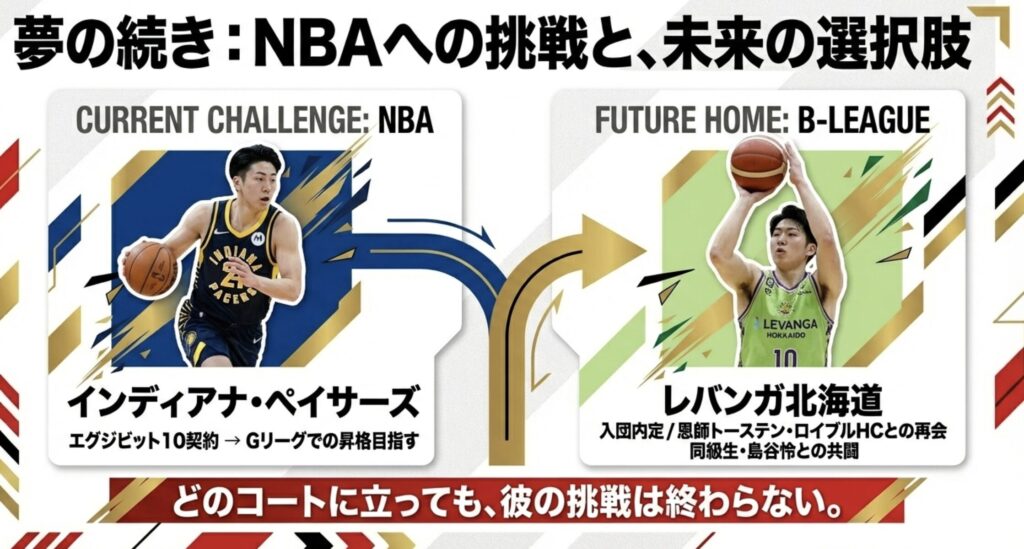 NBA挑戦やレバンガ北海道での新たなキャリア