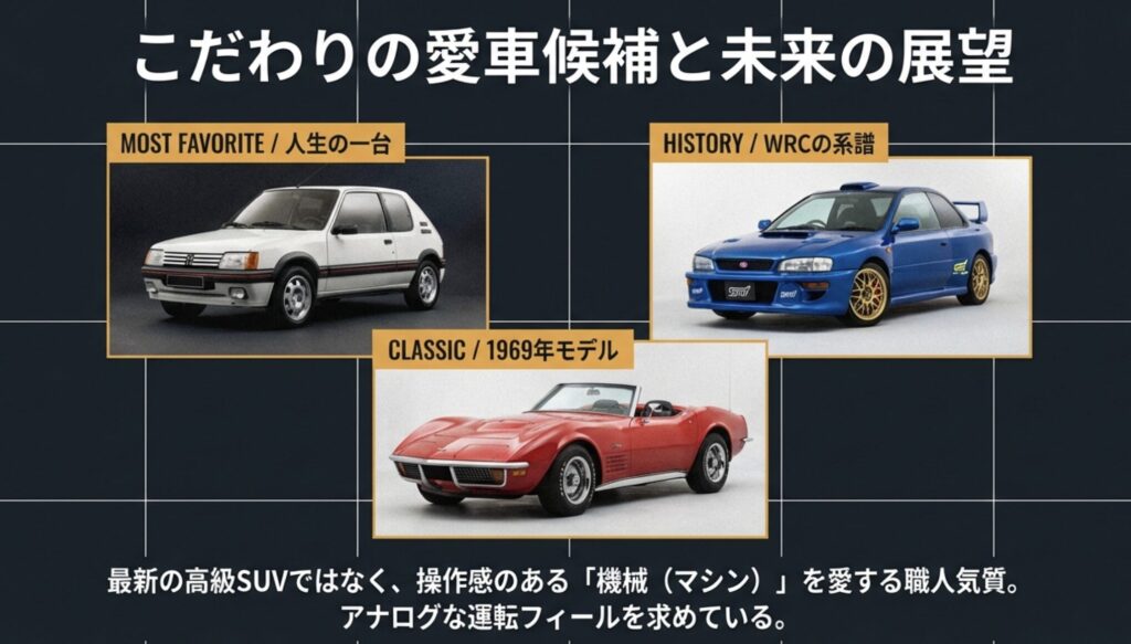 プジョーやインプレッサなどこだわりが光る愛車候補