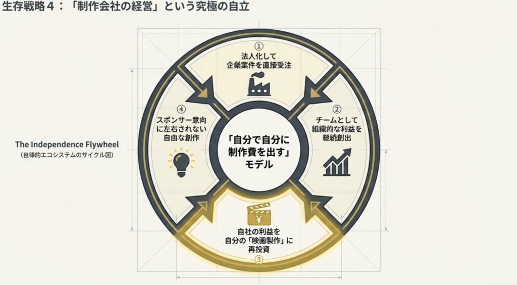 制作会社の経営で独立の基盤を作る