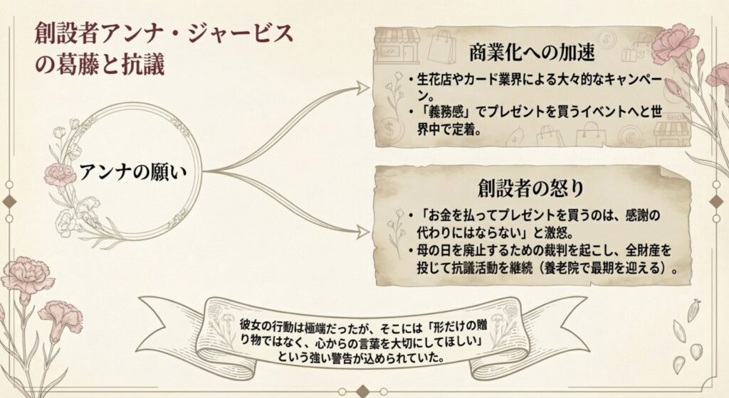 創設者が反対した商業化への抗議と本来の精神
