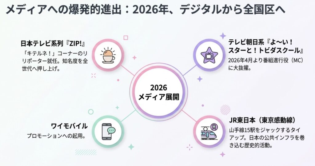 増加するメディアへの出演