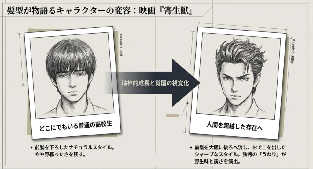 寄生獣の物語とともに変化した髪型の秘密