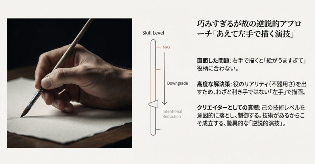 左利き特有の感性と右脳的な空間認識力が生む色彩美