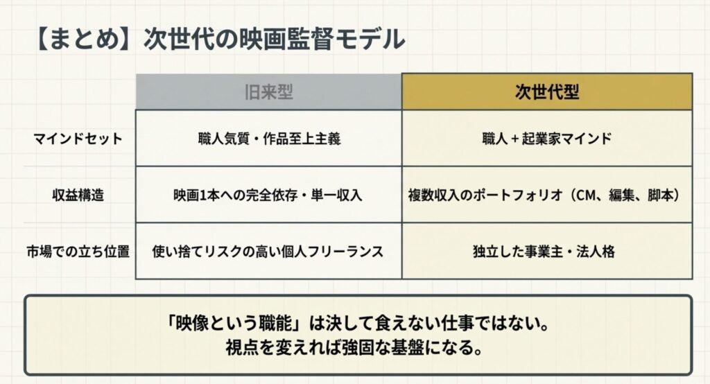 映画監督が食えない現実を変える総括