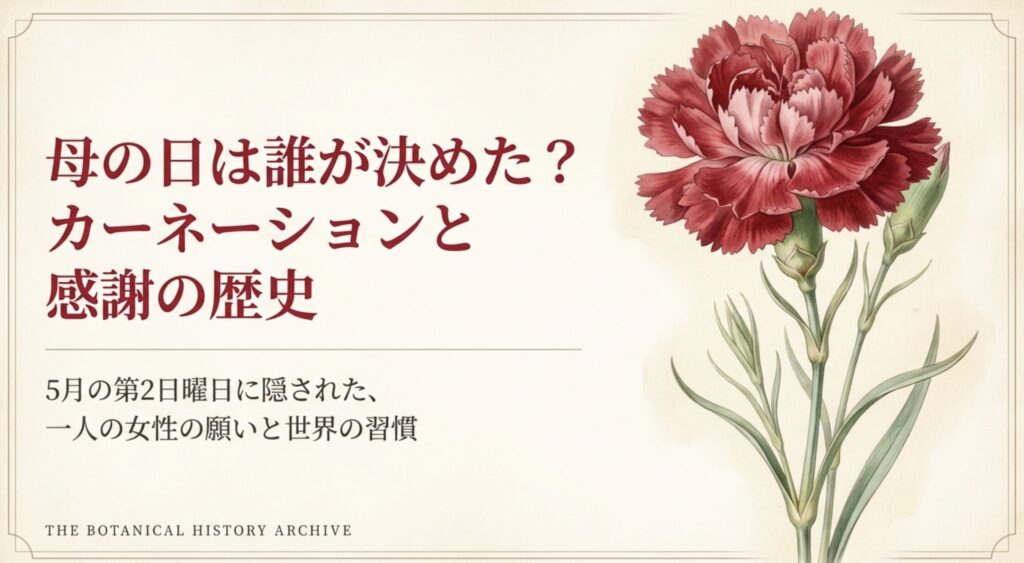 母の日を誰が決めた？由来や歴史、カーネーションの秘密を徹底解説