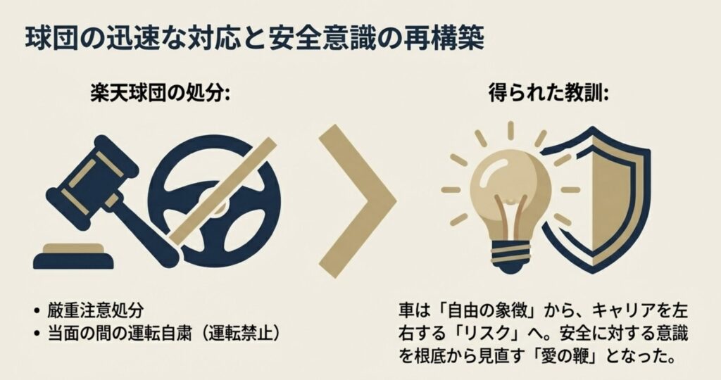 球団が下した厳重注意と運転自粛の処分の全容