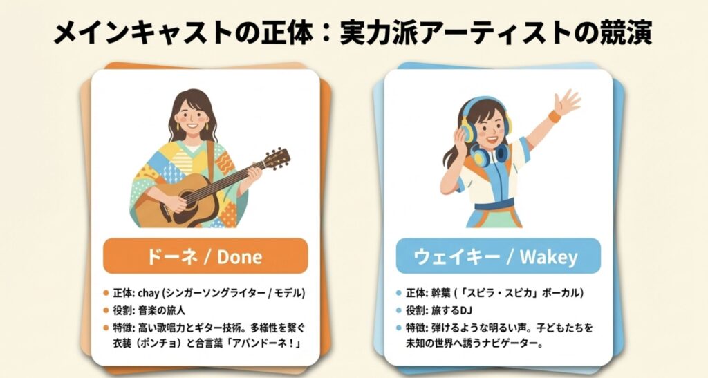 音楽の旅人ドーネ役のchayと彼女のプロフィール