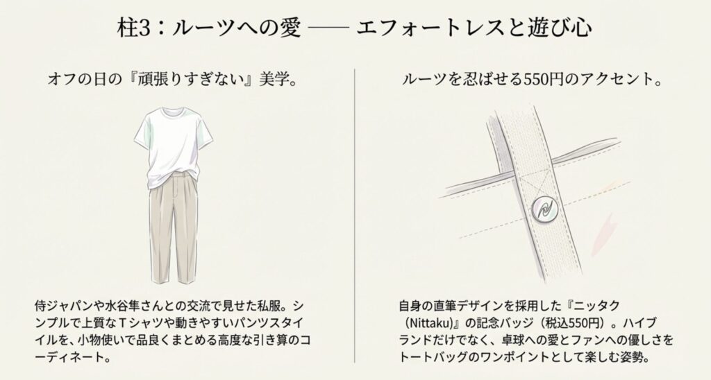 ニッタクの限定バッジに見る卓球への深い愛情