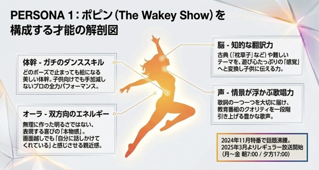 ポピンのダンスや歌が人気！子供たちの感性を刺激する姿