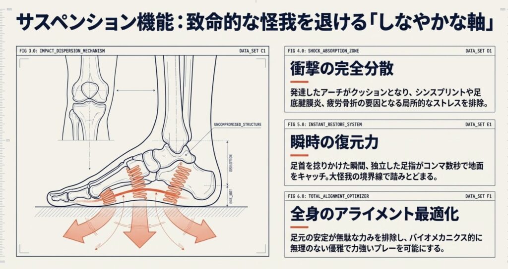 下駄による足裏アーチ形成がもたらす怪我の予防効果