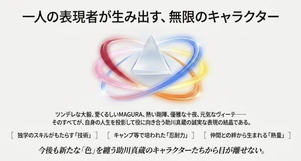 多彩な表現を見せる助川真蔵のキャラに注目