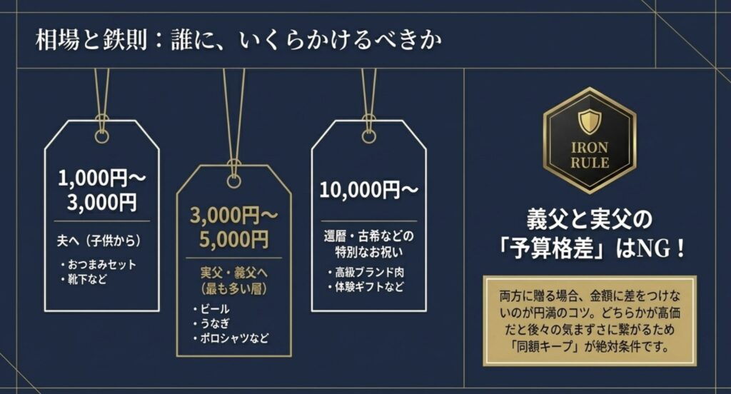 実父や義父への予算相場と喜ばれる価格帯の目安
