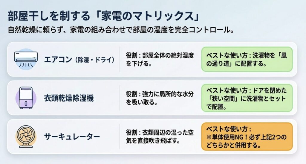干す前のひと手間で乾きをスピードアップ