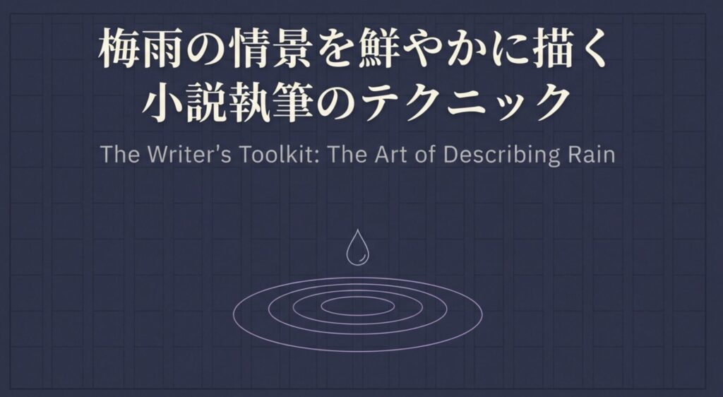 梅雨の表現を小説で際立たせる