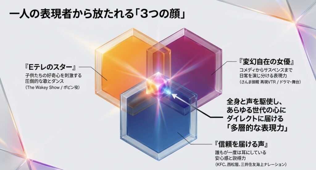 椙山さと美がポピン役で魅せる幅広い表現活動の実績