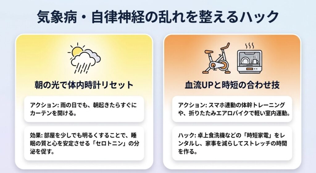 自律神経を整える運動と便利グッズ