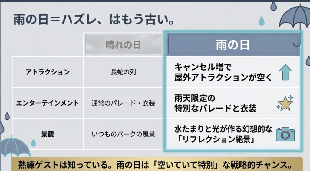 雨の日の楽しみ方を知って満足度を上げるコツ
