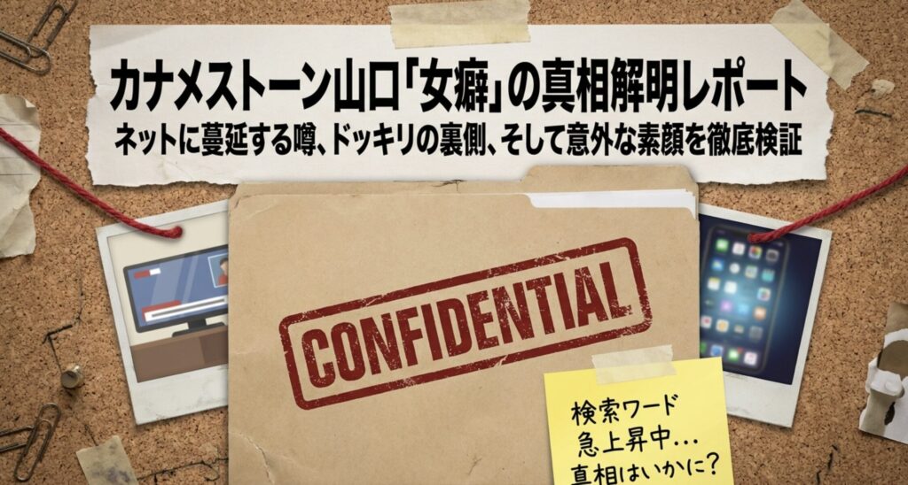 カナメストーン山口の女癖を徹底解剖！彼女や破局の真相
