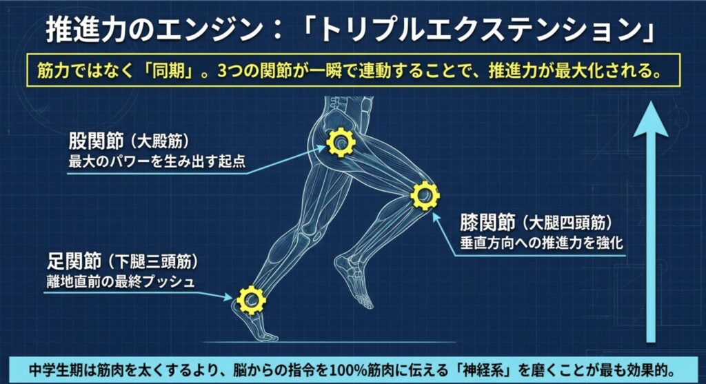 トリプルエクステンションで変わる跳躍の連動性