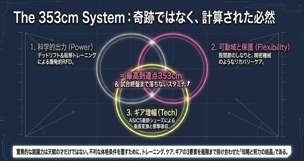トレーニングで進化を続ける驚異の跳躍メカニズム