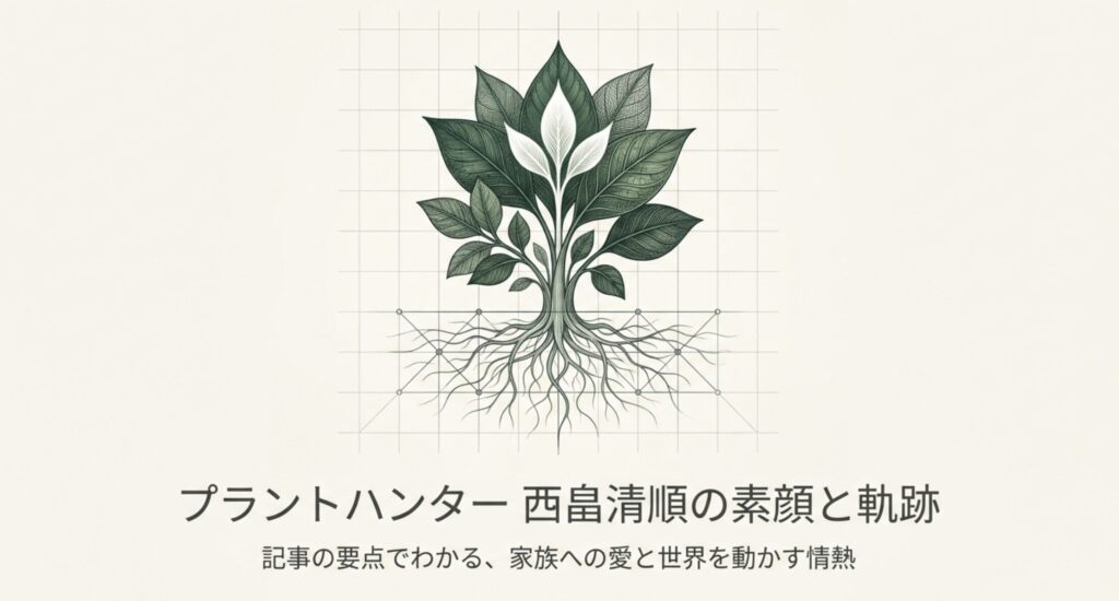 プラントハンター西畠清順の妻との絆や離婚の噂の真相を解説
