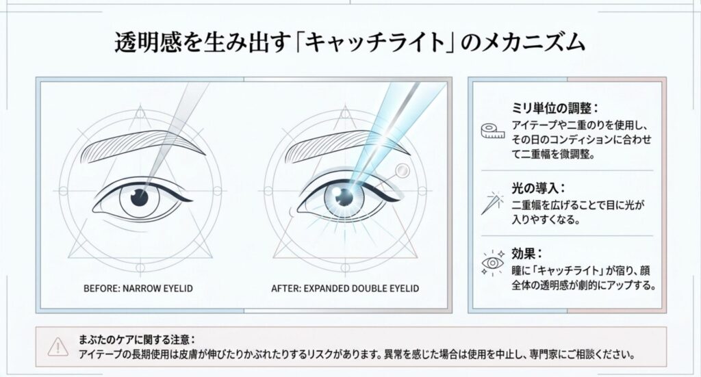 印象を激変させた二重の幅の秘密
