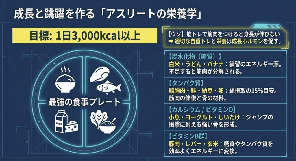 成長期に必要なカロリーとタンパク質の栄養学