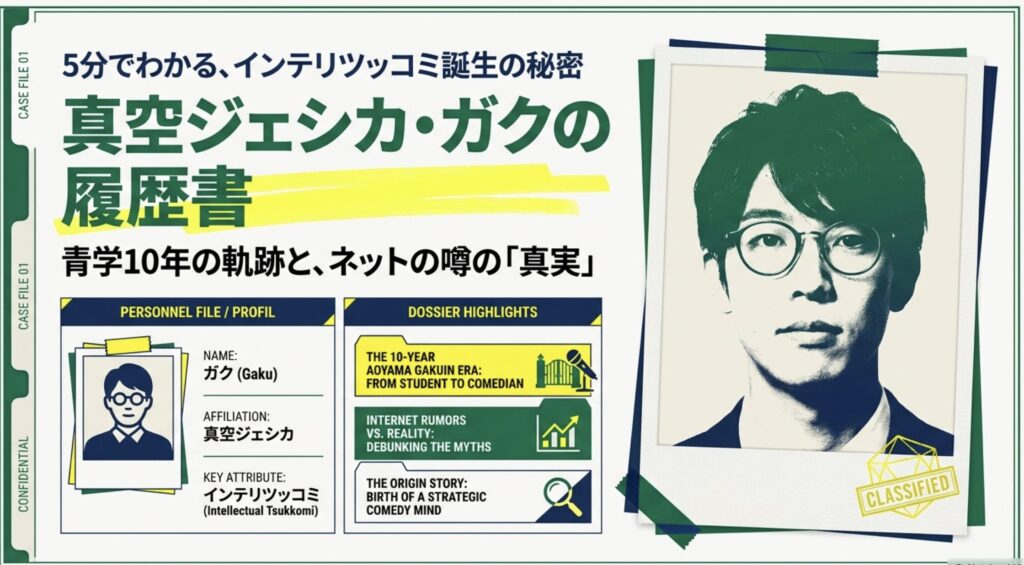 真空ジェシカのガクの学歴とは？青山学院10年の軌跡や噂を検証