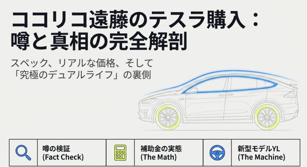 ココリコ遠藤のテスラ購入！価格や補助金と妻の反応まとめ