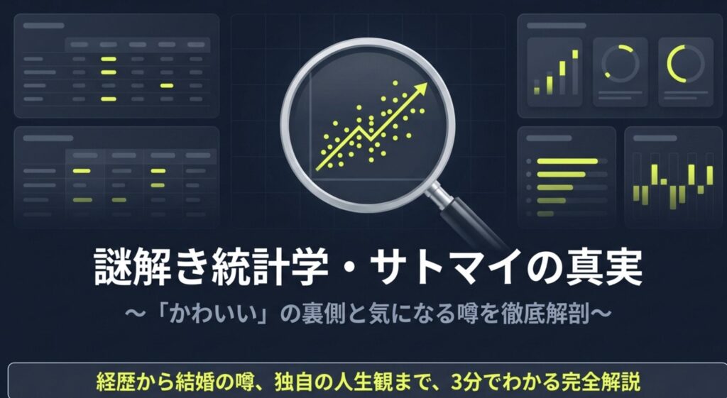 サトマイ(謎解き統計学)のかわいい素顔！年齢や結婚の噂を徹底解説