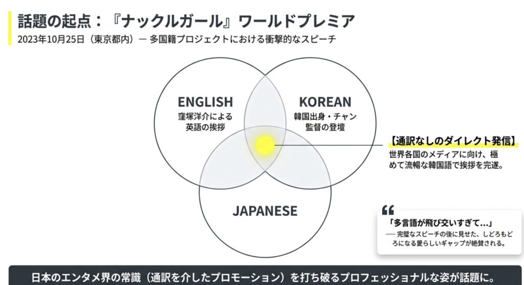 ナックルガール舞台挨拶でのスピーチ