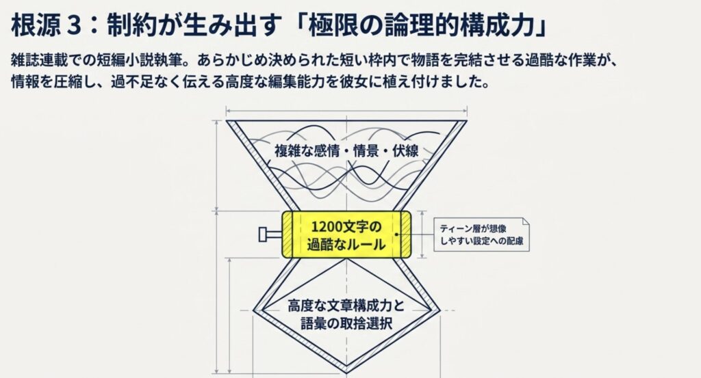 小説執筆の厳しい制限が生む文章構成力