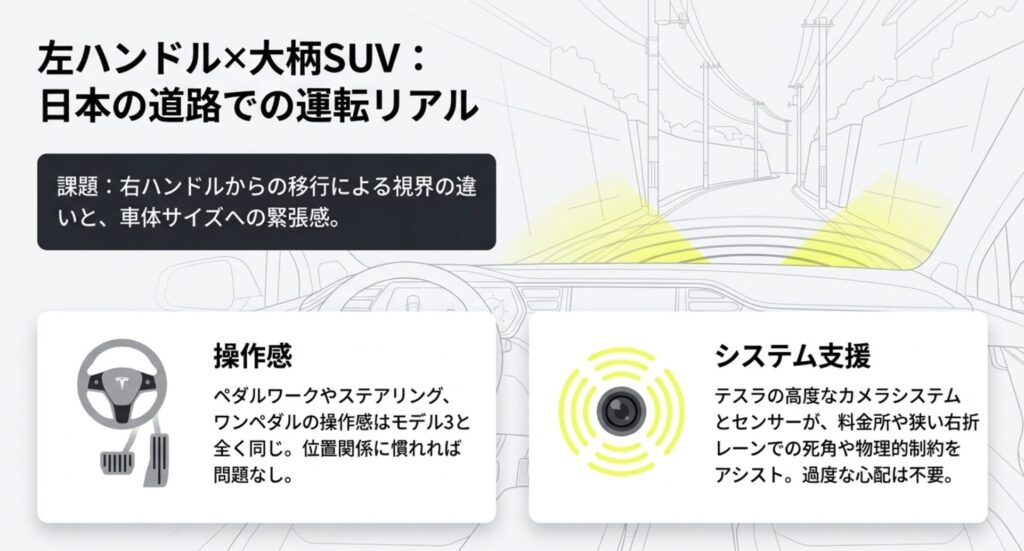 左ハンドル仕様 of テスラを日本で運転するリアル