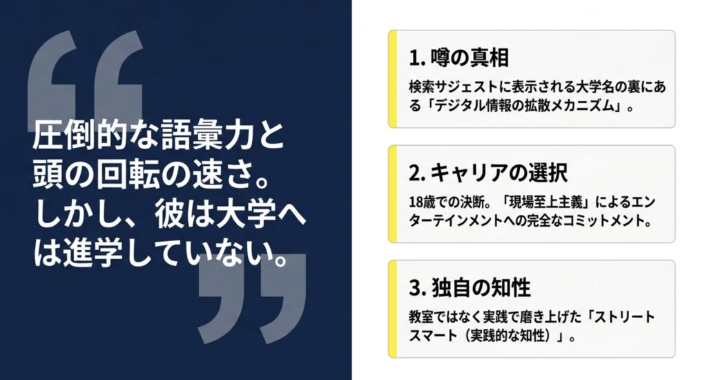 猪狩蒼弥の大学進学に関する真相と噂